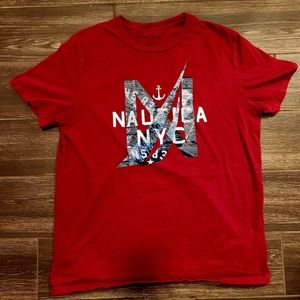 Nautica Graphic T shirt Men's Red Size Men's Large